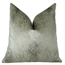 Plutus PB11370-2424-DP Hidden World Handmade Double Sided Throw Pillow, Silver - 24 x 24 in.