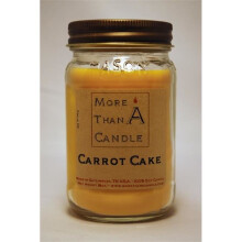 More Than A Candle CRC16M 16 oz Mason Jar Soy Candle, Carrot Cake
