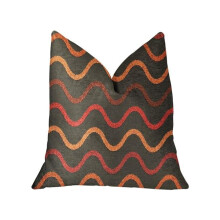 Plutus PBRA2305-2424-DP Serenity Flow Gray & Orange Luxury Throw Pillow, 24 x 24 in.