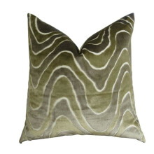 Plutus PB11397-2626-SP Lush Wave Handmade Throw Pillow, Taupe, Ivory & Greige - 26 x 26 in.