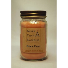 More Than A Candle BRF16M 16 oz Mason Jar Soy Candle, Bear Farts