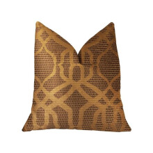 Plutus PBRA2297-2626-DP 26 x 26 in. Portia Luxury Double Sided Throw Pillow - Gold & Brown