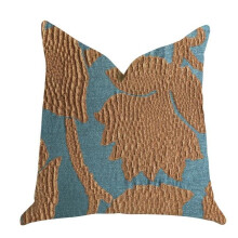 Plutus PBRA1364-2020-DP Golden Arabella Vine in Green & Bronze Tones Luxury Throw Pillow, 20 x 20 in.