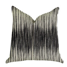 Plutus PBRA1372-2020-DP 20 x 20 in. Black Crystal Luxury Double Sided Throw Pillow - Black & Beige