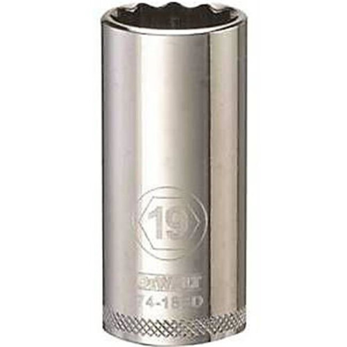 STANLEY Stanley Tools 7515463 DWMT74188OSP 0.375 Drive 12 Point Socket, 19 mm