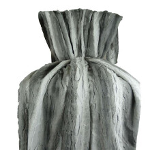Plutus PB16435-9090-TC 90 x 90 in. Cuddle Angora Platinum Handmade Throw Blanket - Gray, Charcoal & White