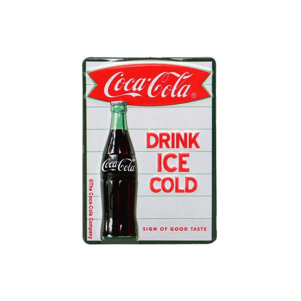 Coca-Cola 90144148-S Drink Ice Cold Embossed Magnet