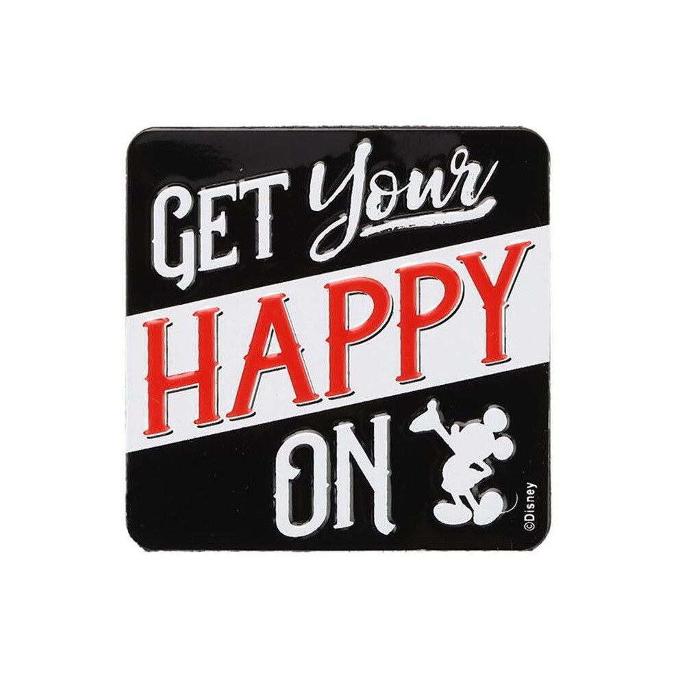 Disney 90165426-S Mickey Mouse Get Your Happy on Embossed Tin Magnet