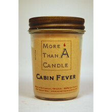 More Than A Candle CBF8J 8 oz Jelly Jar Soy Candle, Cabin Fever
