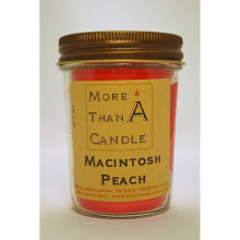 More Than A Candle MAP8J 8 oz Jelly Jar Soy Candle, Macintosh Peach