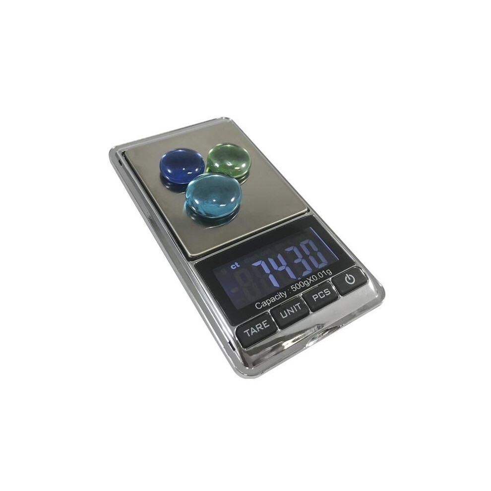 Optima Home Scales St-302 Sterling Pocket Scale With Lid Weighing Tray, Silver - 300 X 0.01 G 858534007503