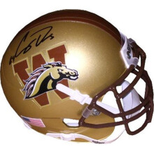RDB Holdings & Consulting CTBL-019739 Corey Davis Signed Western Michigan Broncos Schutt Gold Authentic No. 84 Mini Helmet-JSA Hologram