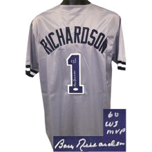 RDB Holdings & Consulting CTBL-018271X Bobby Richardson Signed TB Custom Stitched Pro Baseball Jersey 60 WS MVP - Gray, Extra Large