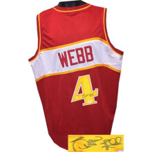 RDB Holdings & Consulting CTBL-020659 Spud Webb Signed Red TB Custom Stitched Pro Basketball Jersey XL- JSA Hologram