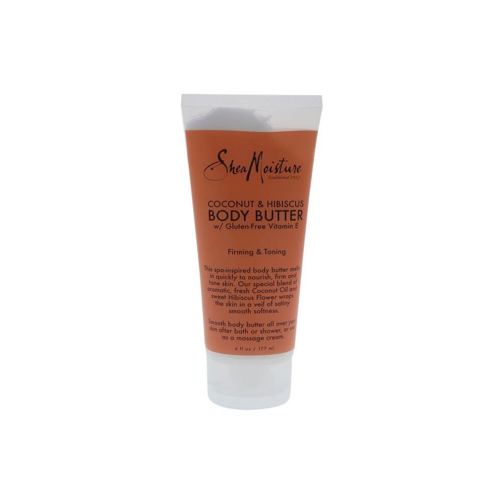 Shea Moisture U-SC-4788 Coconut & Hibiscus Body Butter Firming & Toning Moisturizer for Unisex - 6 oz