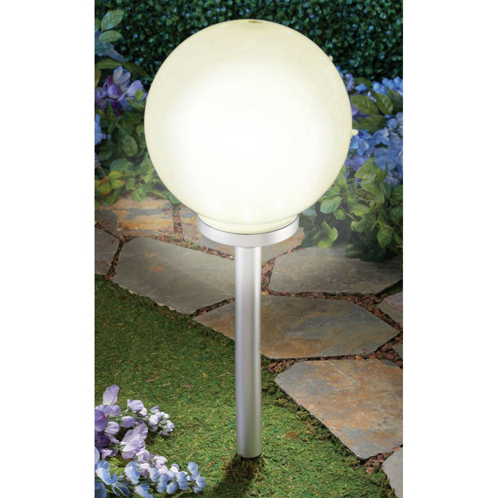 (25cm Diameter) GEEZY Jumbo LED Garden Globe Stake Light Mood Ball | Sphere Solar Lantern