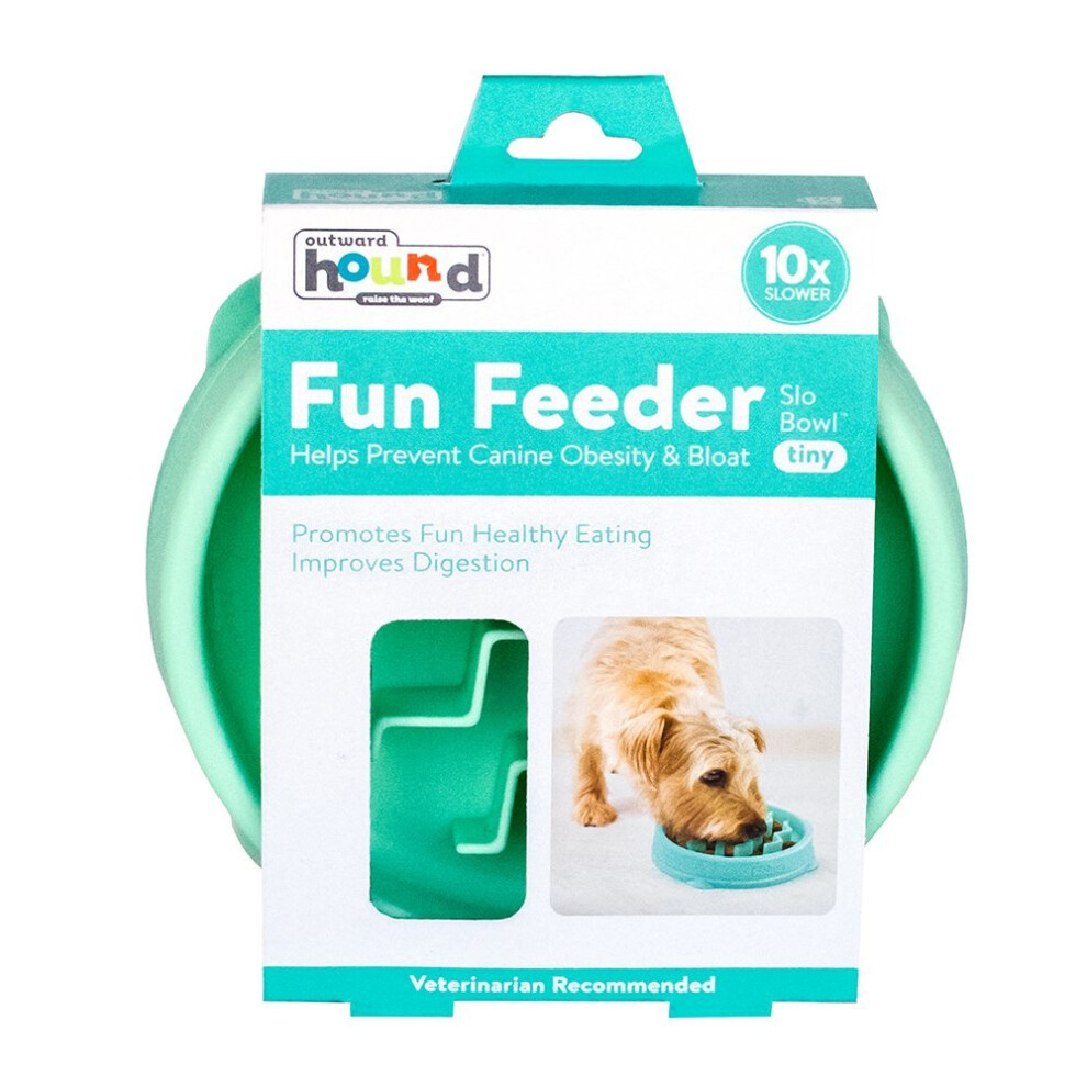 Outward Hound Fun Feeder Wave Mint Xs - Tiny