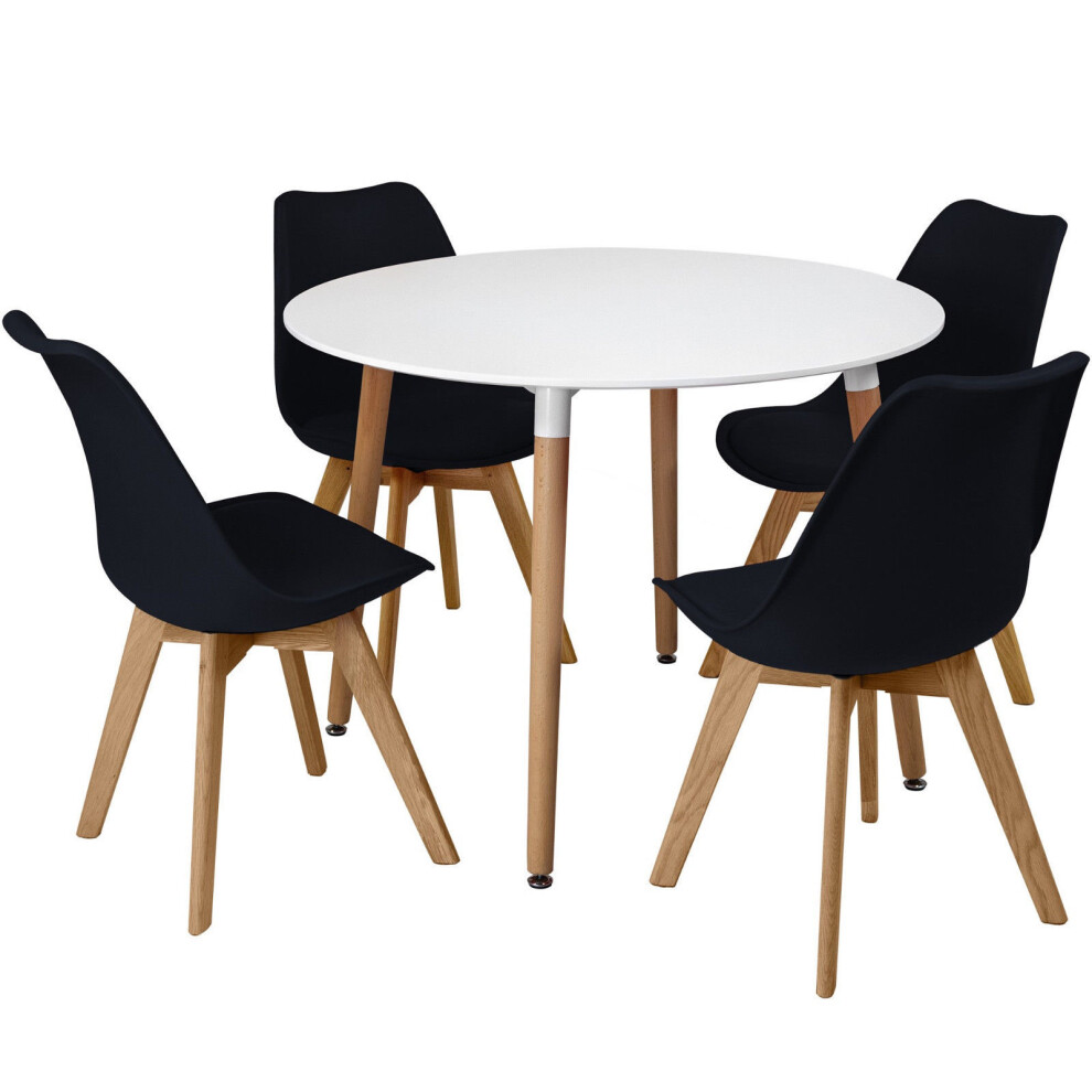 (Black) 5pc Charles Jacobs Beech Dining Set