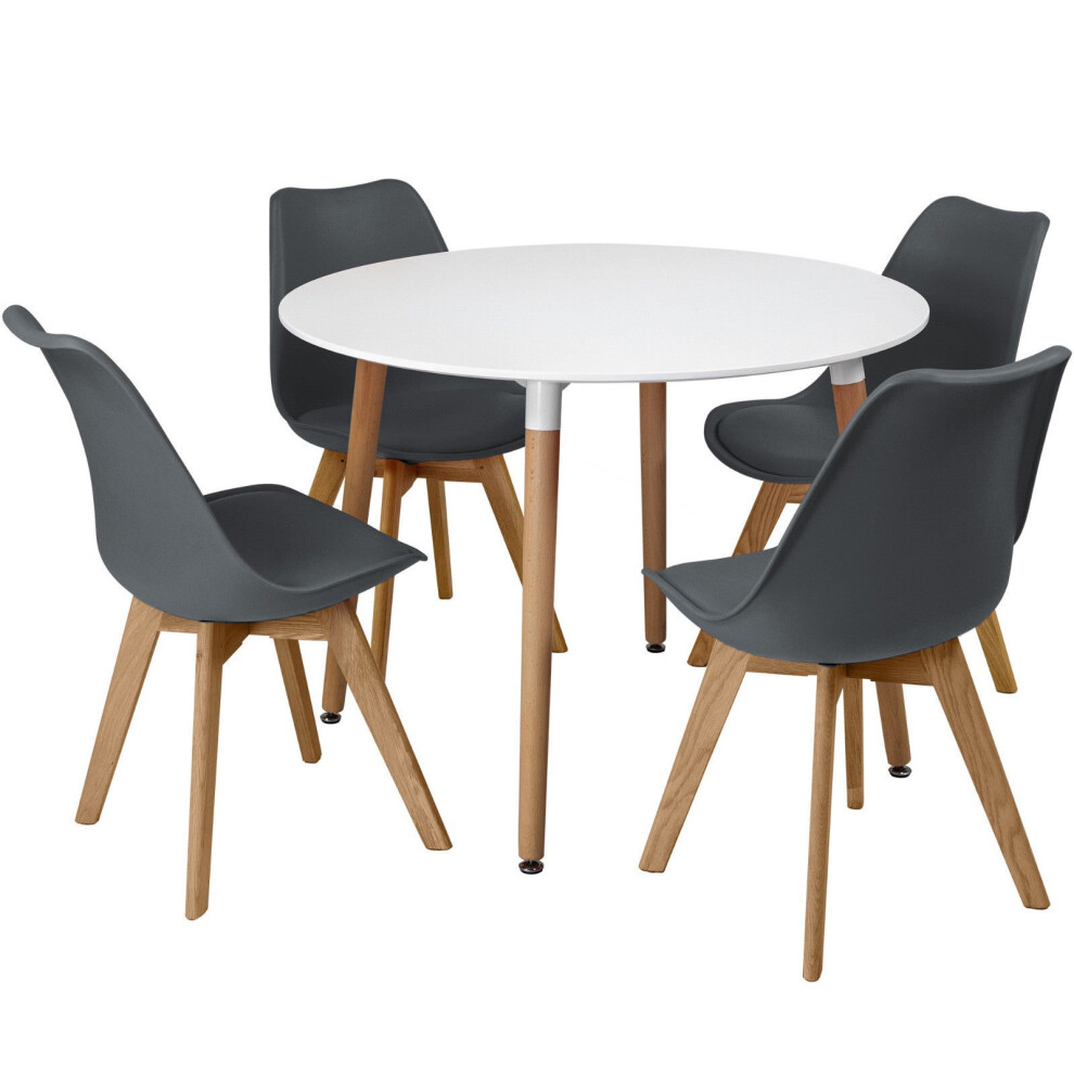 (Grey) 5pc Charles Jacobs Beech Dining Set