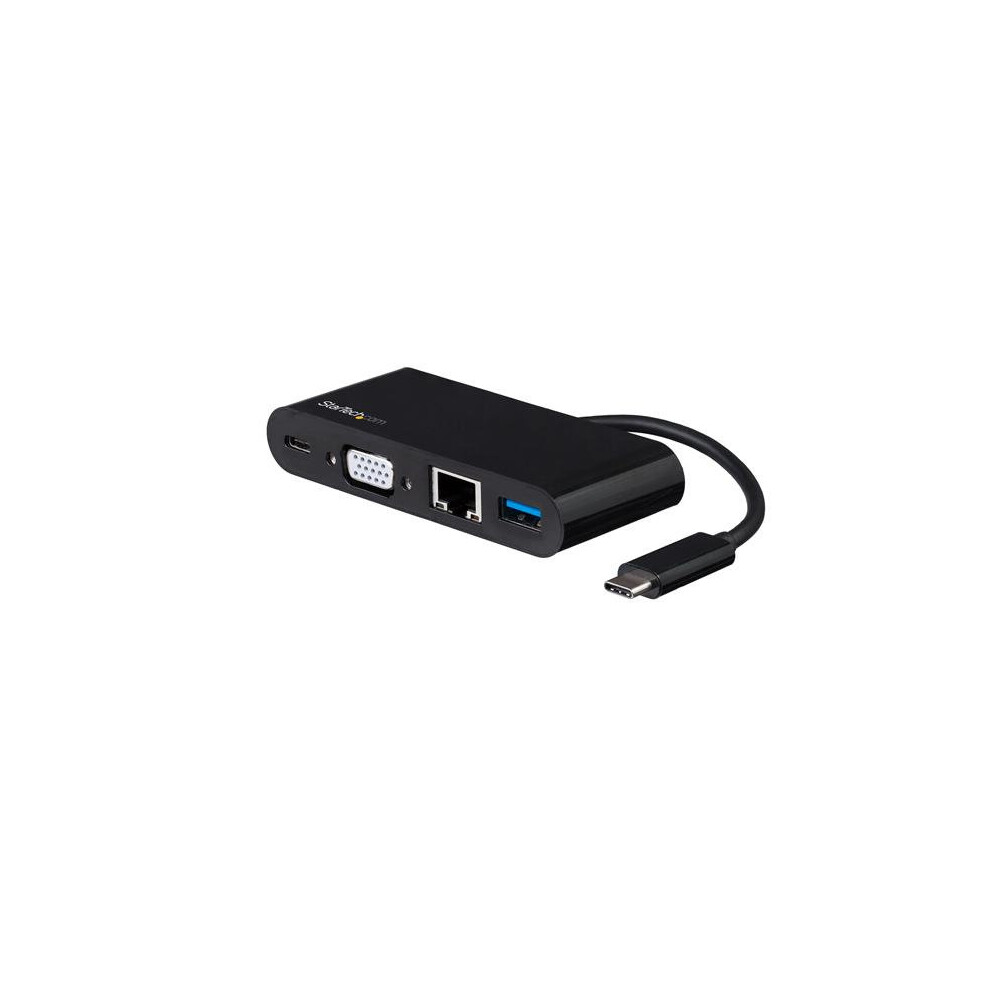 StarTech.com USB-C Multiport Adapter with HDMI and VGA - 3x USB 3.0 - SD - PD 3.0 - Wraparound Cable