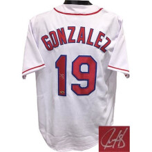 RDB Holdings & Consulting CTBL-018465N Juan Gonzalez Signed White TB Custom Stitched Baseball Jersey XL
