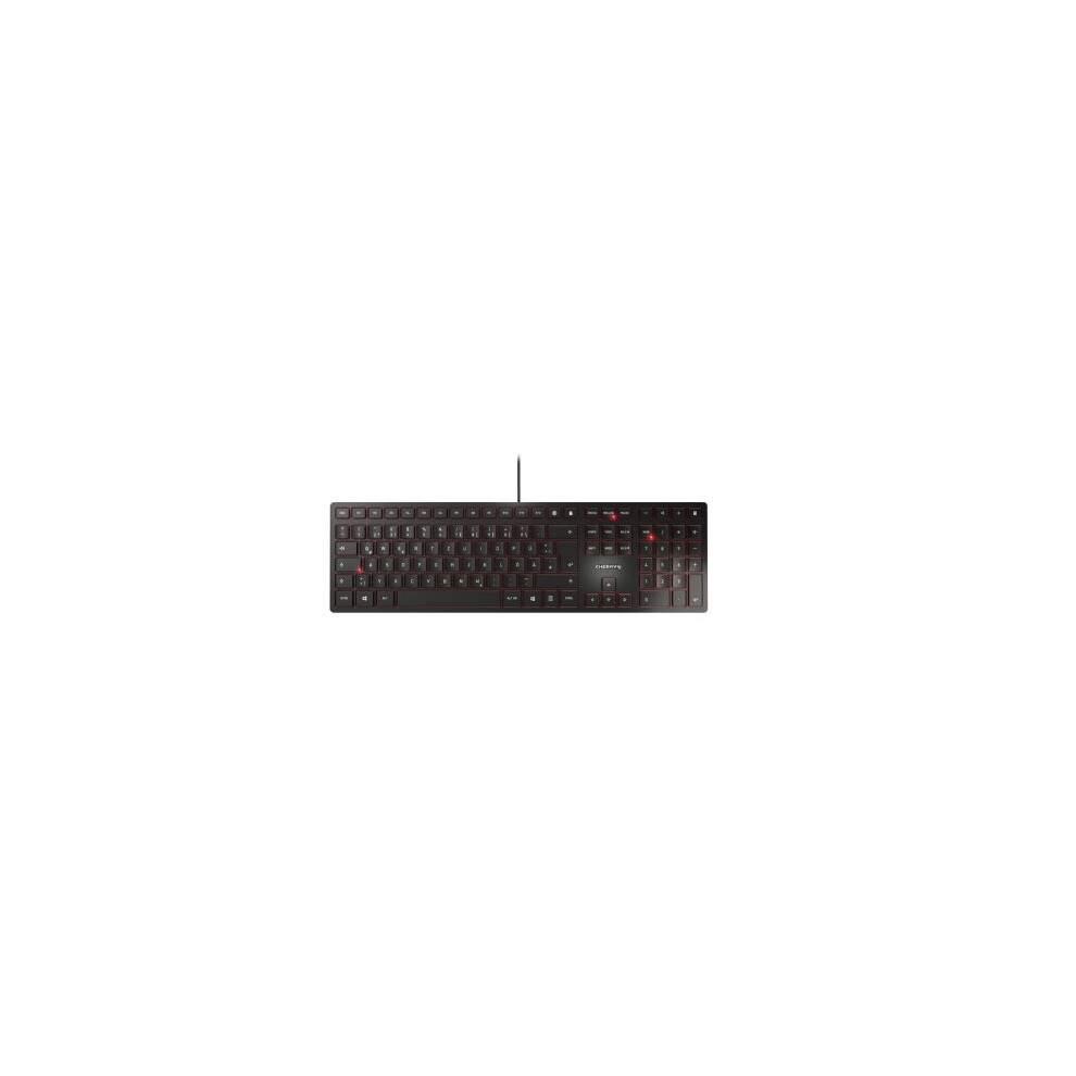 Cherry Kc 6000 Slim Usb Qwertz German Silver Red,Silver 4025112088612