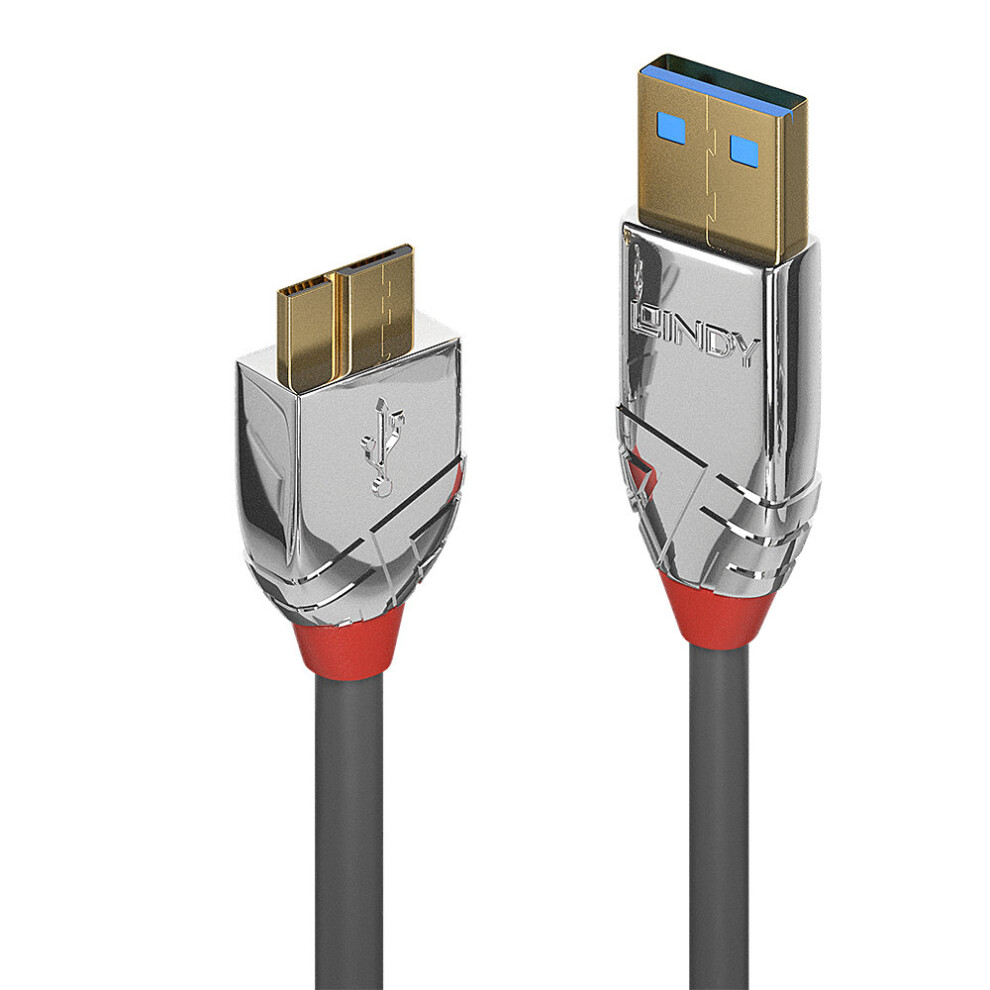 Lindy 36659 Usb Cable 3 M Usb A Micro-Usb B Male Grey 4002888366595