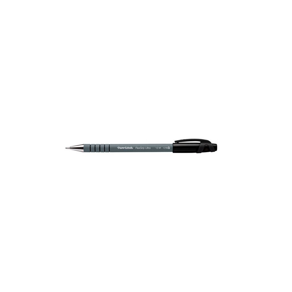 Paper Mate Papermate Flexgrip Ultra Clip-On Retractable Ballpoint Pen Medium 12Pc(S) Red