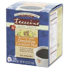 Chá Herbal Torrado da Teeccino, Dandelion Caramel Nut, Caffeine Free, 10 Tea Bags, 2,12 oz (60 g)