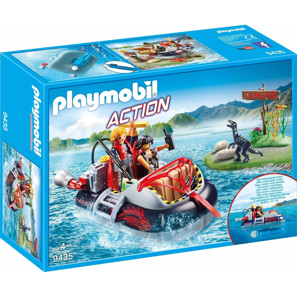 Playmobil 9435 Dino Hovercraft With Underwater Motor