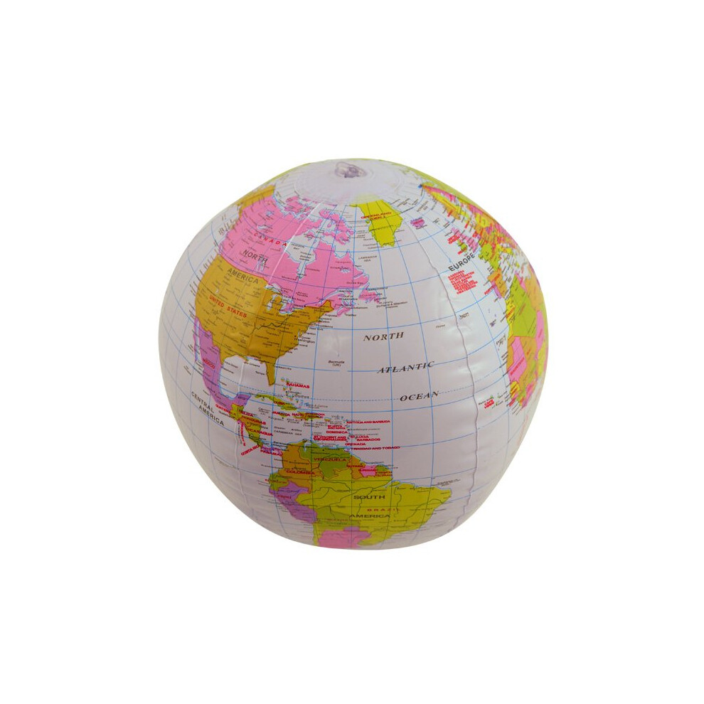 Inflatable Blow Up Globe 40CM Earth Atlas Ball Map World Geography Educational Toy