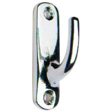 2 x Chrome Plated Curtain Tie Back Hooks 45mm Drapes Curtains