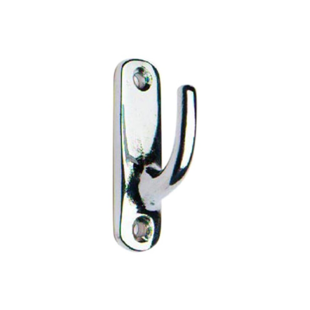 2 x Chrome Plated Curtain Tie Back Hooks 45mm Drapes Curtains
