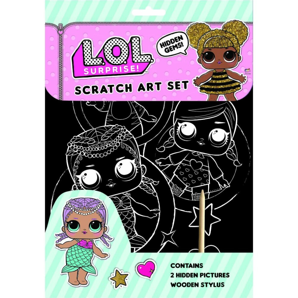 LOL Surprise Scratch Art Set 2 Hidden Pictures Creative Fun