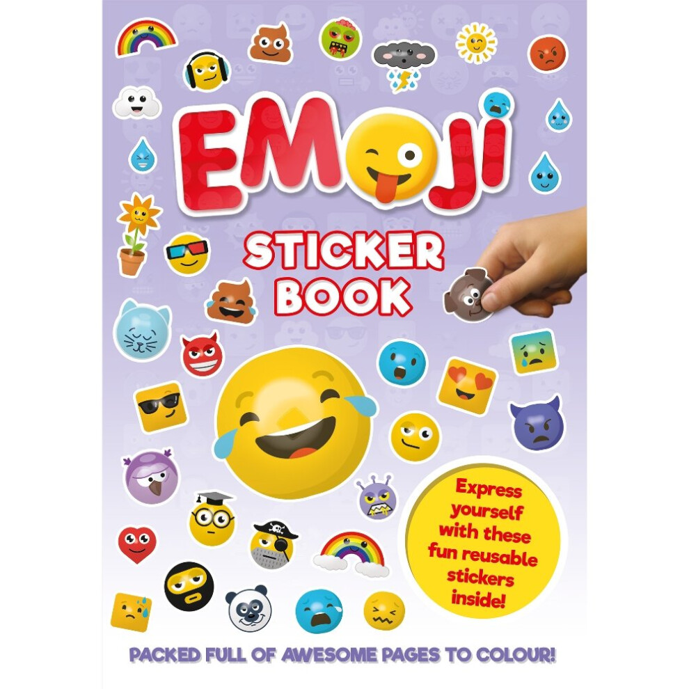 Emoji Sticker & Colouring Book Kids Childrens Creative Fun