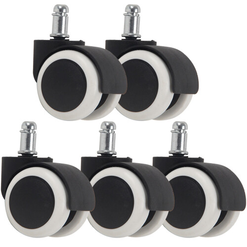 Charles Jacobs 45mm Twin Black Office Chair Seat Replacement Spare Double Castor/Caster Wheels