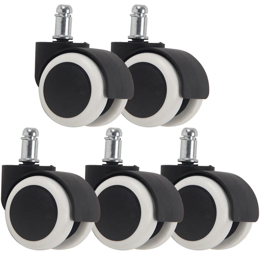 Charles Jacobs 45mm Twin Black Office Chair Seat Replacement Spare Double Castor/Caster Wheels