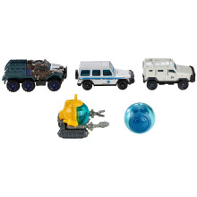 Matchbox Jurassic World 1:64 Die-cast Fordon & Dinosaur 5-Packs, 5 Bilar & 1 Mini Figur, Lekset & Samlarobjekt