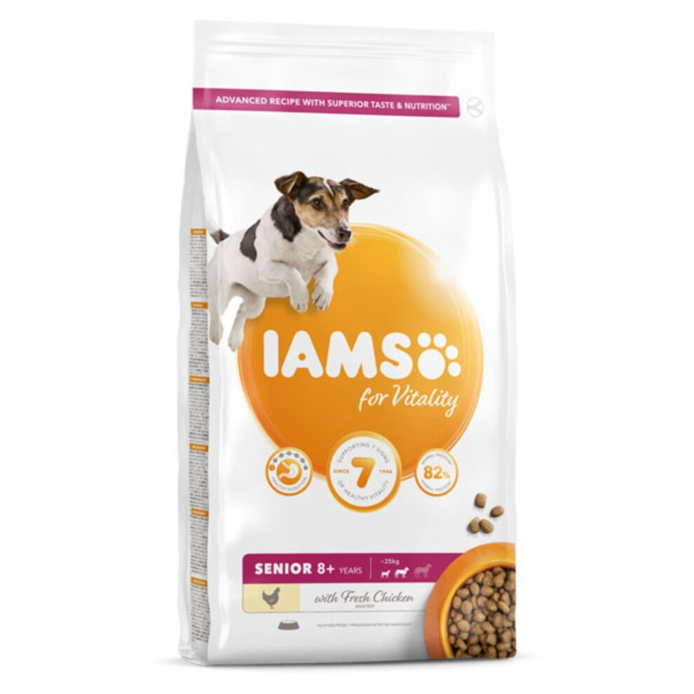 Iams Vitality Senior Small & Medium Dog Food With Fresh Chicken 2Kg