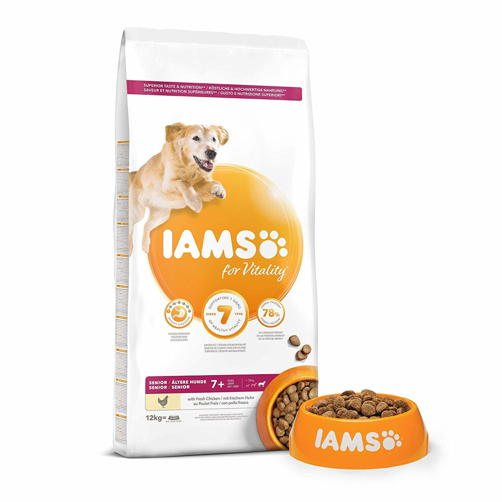Iams Advanced Nutrition Dry Dog Food Economy Packs 2 X 12Kg - Advanced Nutrition Senior Large Dog - Chicken (2 X 12Kg) - Image 4