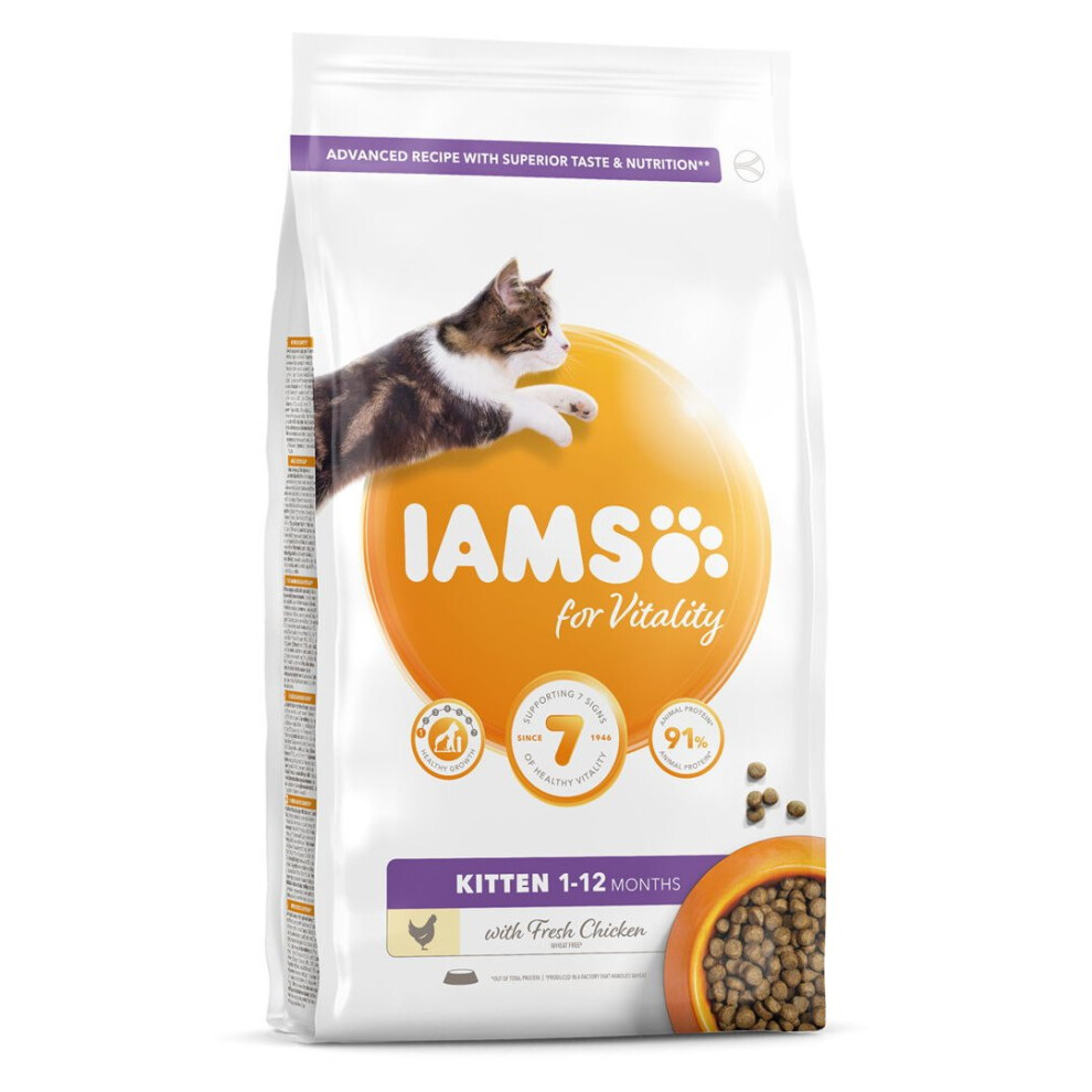 Iams Vitality Kitten Food With Fresh Chicken 800G