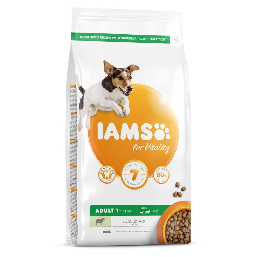 Iams Vitality Adult Small & Medium Dog Food With Lamb 12kg