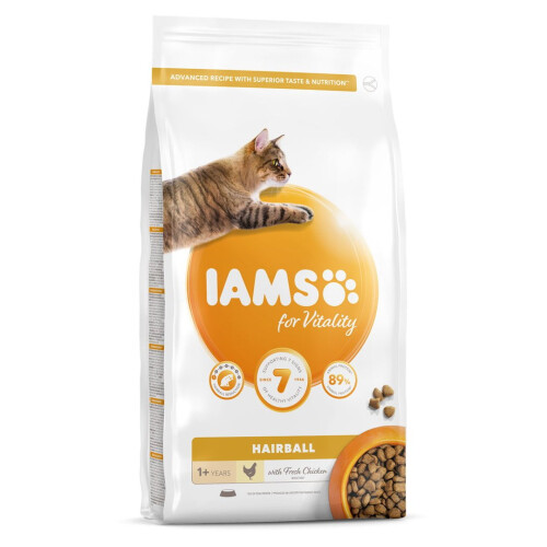 Iams Iams Vitality Hairball Cat Food With Fresh Chicken 800g