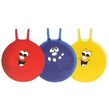 Globatek B223 Large 20in Retro Jump N Bounce Space Hopper - Yellow, 3 Colour Options, Random Design, Indoor/Outdoor Fun
