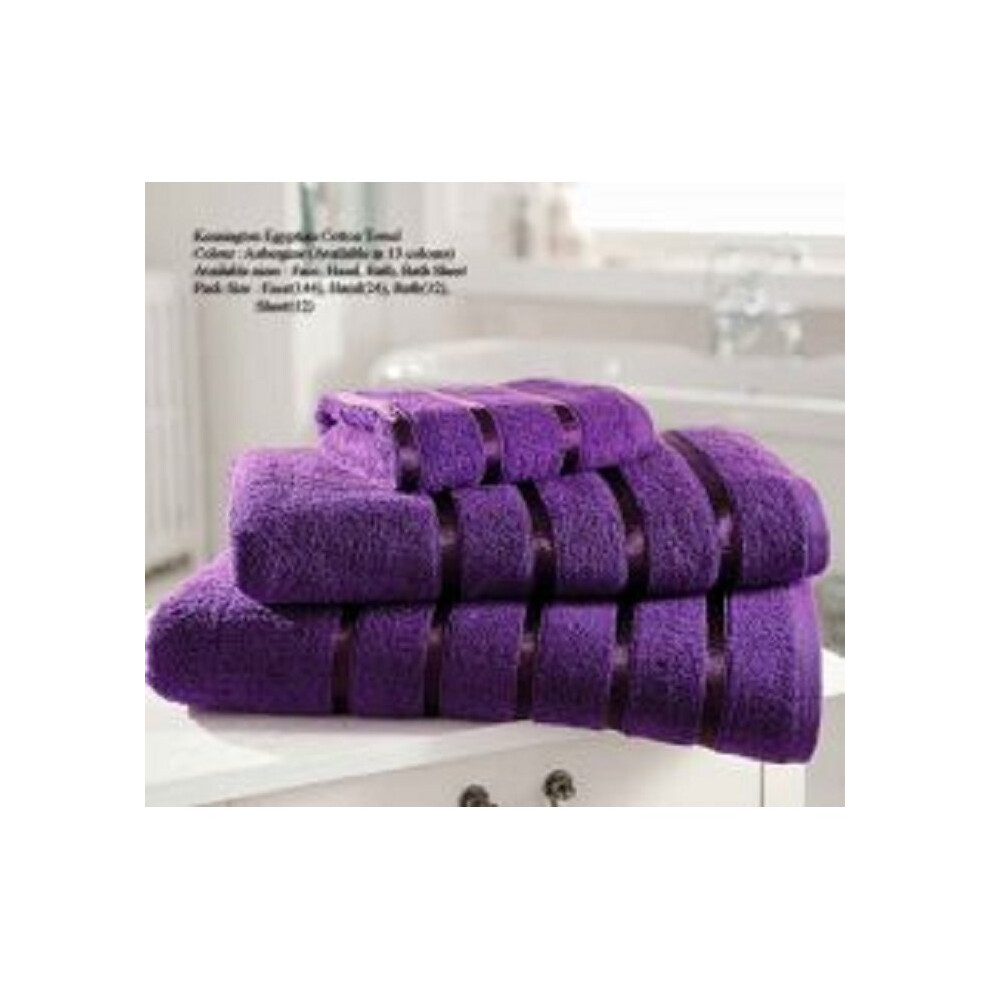 (Hand Towel , Aubergine) Kensington Towel 100% Cotton Bath Towel Hand Towel