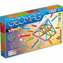 Geomag 353 Confetti Construction Toy, Light Blu, Orange, Green, Red (New)