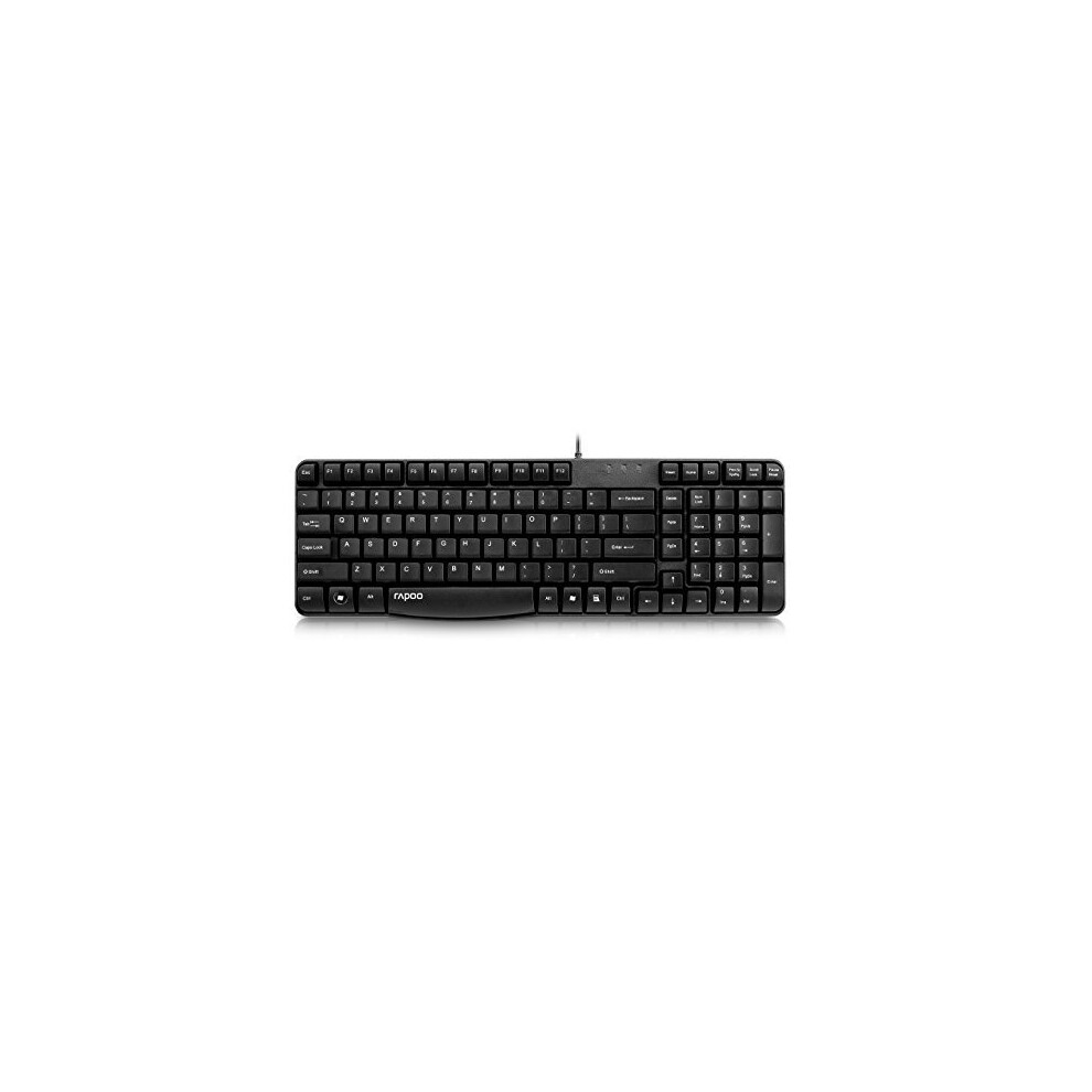 Rapoo N2400 Wired Spill-Resistant Keyboard Uk Layout (New) Black 6940056157850