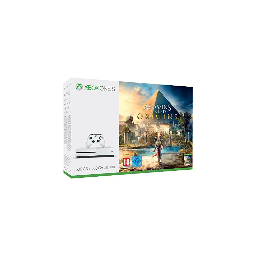 Xbox One S 500GB Console - Assassin's Creed Origins Bundle (Xbox One)