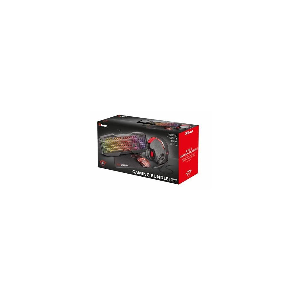 Trust GXT 788RW 4-in-1 Gaming Bundle Keyboard Mouse Headset Mouse Pad - New - Image 2