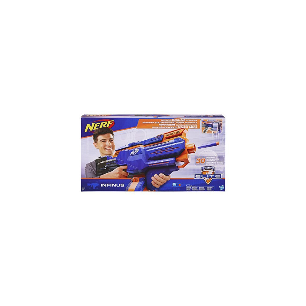 Nerf E0438EU4 N-Strike Elite Infinus Blaster with 30 Dart Drum, Multicolour (New)